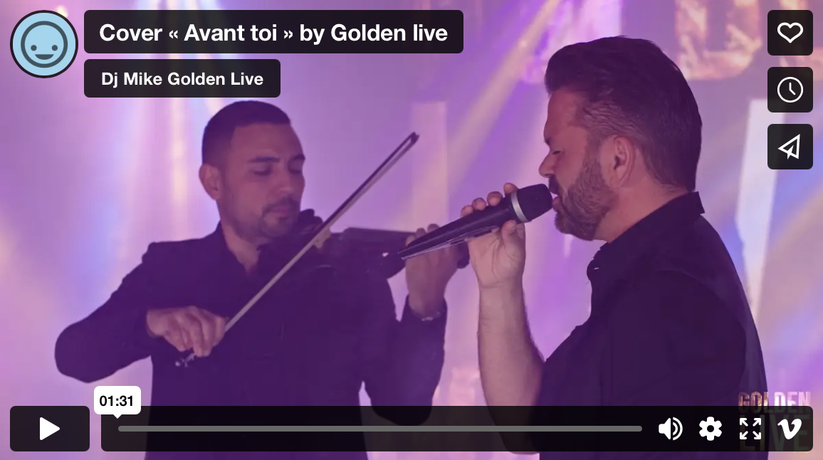 Cover « Avant toi » by Golden live